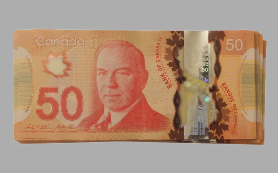 Canadian Prop Money $50 Bills $5,000 Full Print 1 Stack (100pcs)