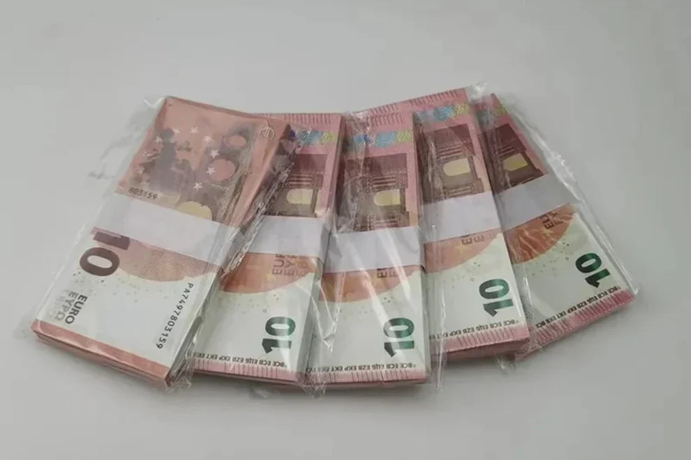 Euro $10 Bills $1,000 Full Print 1 Stack (100pcs)