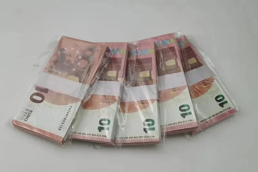 Euro $10 Bills $1,000 Full Print 1 Stack (100pcs)